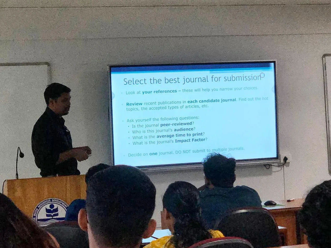 Presentation by Dr. Magesh N S on publishing